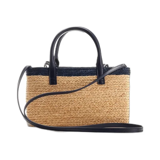Roger Vivier Small Skate Raffia Shopping Bag