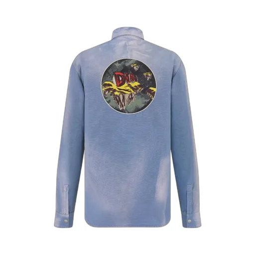 Dior Homme Buttoned Long-Sleeved Denim Shirt