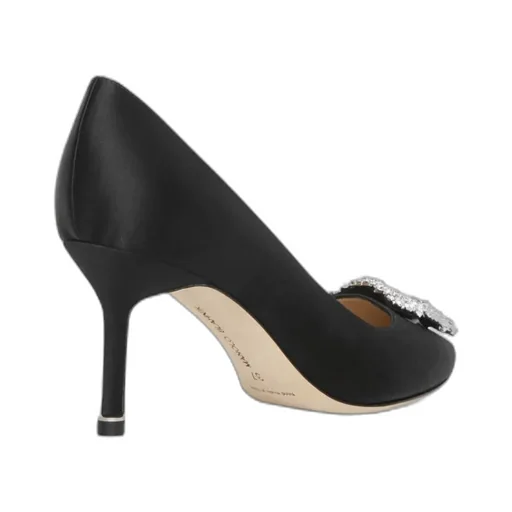 Satin Almond Toed High Heels