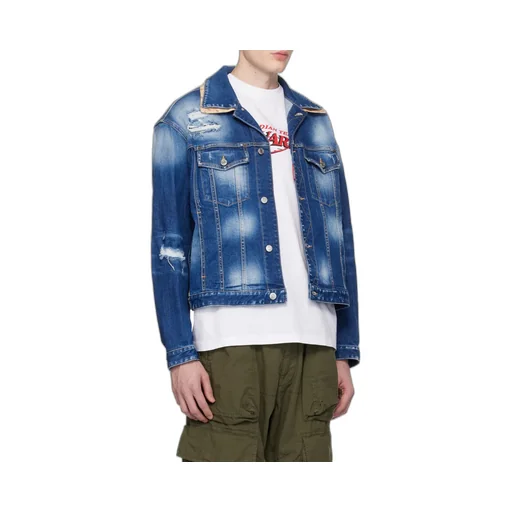 Button Front Lapel Denim Coat