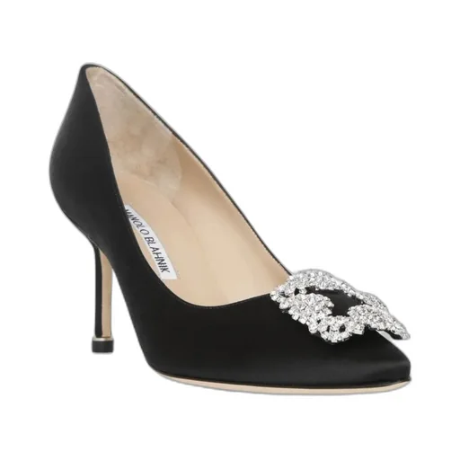Satin Almond Toed High Heels