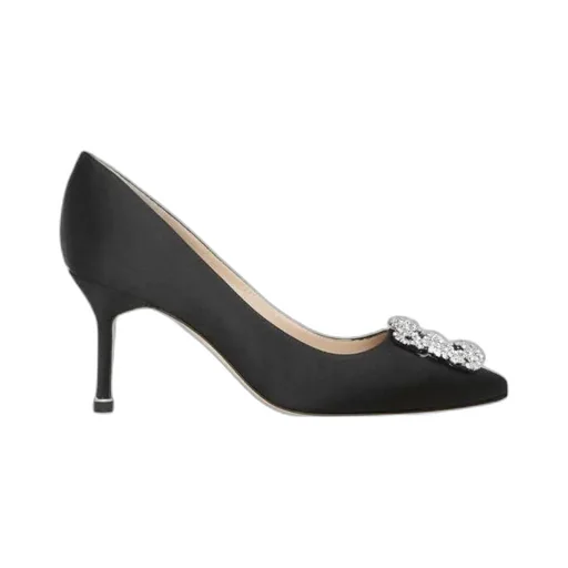 Satin Almond Toed High Heels