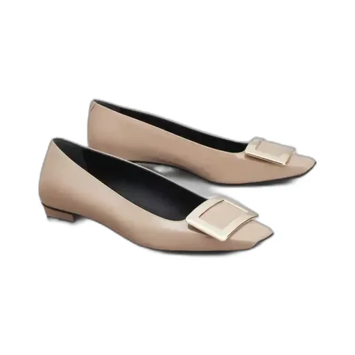 Roger Vivier Belle Buckled Ballerina Flats