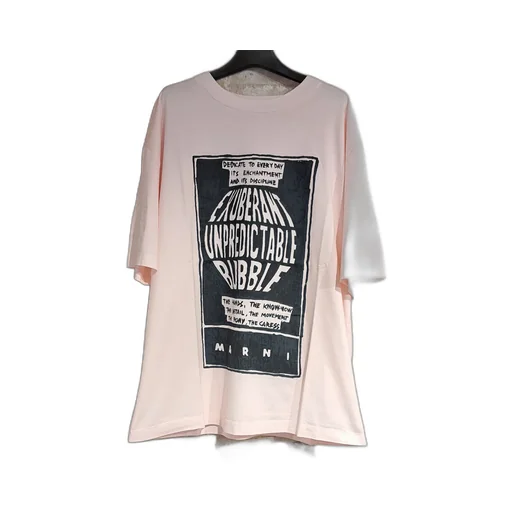 Marni Slogan Printed T Crewneck T-Shirt