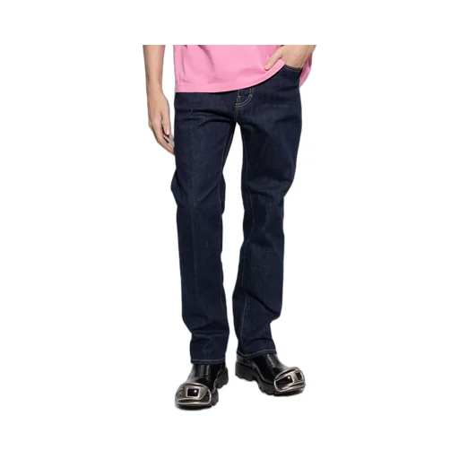 Dsquared2 Logo Patch Straight Leg Jeans