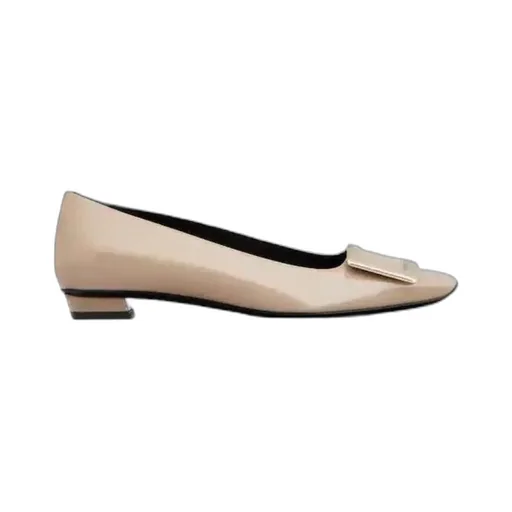 Roger Vivier Belle Buckled Ballerina Flats
