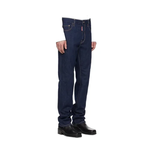 Dsquared2 Logo Patch Straight Leg Jeans