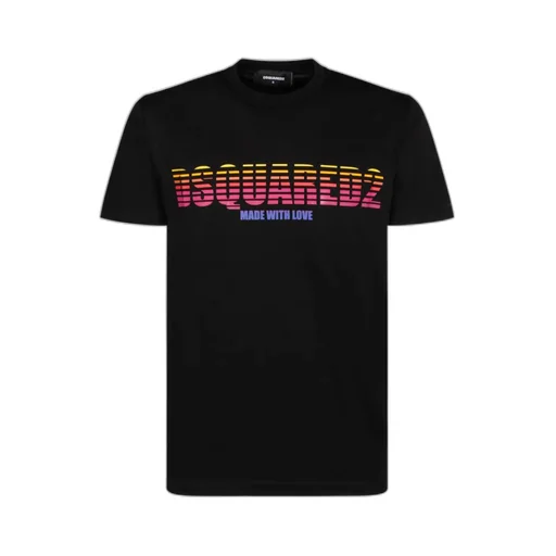 Dsquared2 Ombré-Logo Printed Crewneck T-Shirt