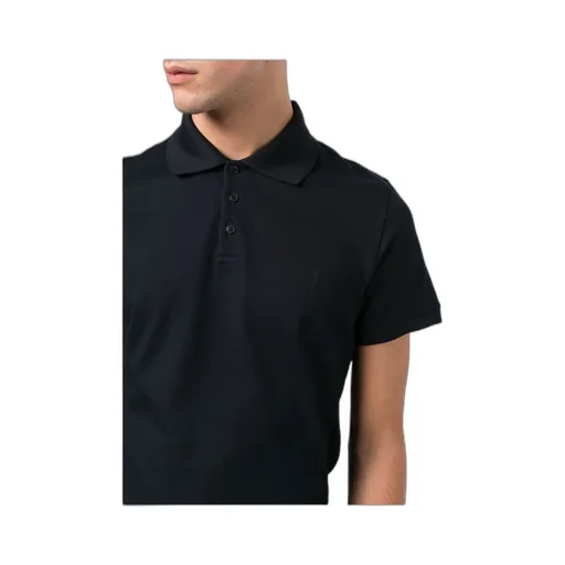 Saint Laurent Cassandre Logo Embroidered Polo Shirt