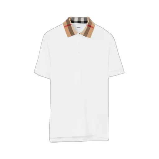 Burberry Checked Short-Sleeved Polo Shirt