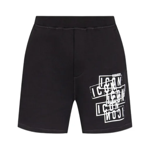 Dsquared2 Icon Printed Elastic Waist Shorts