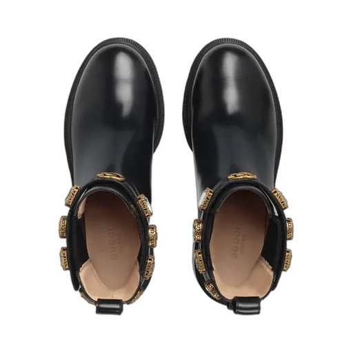 Leather Ankle Boot With Belt