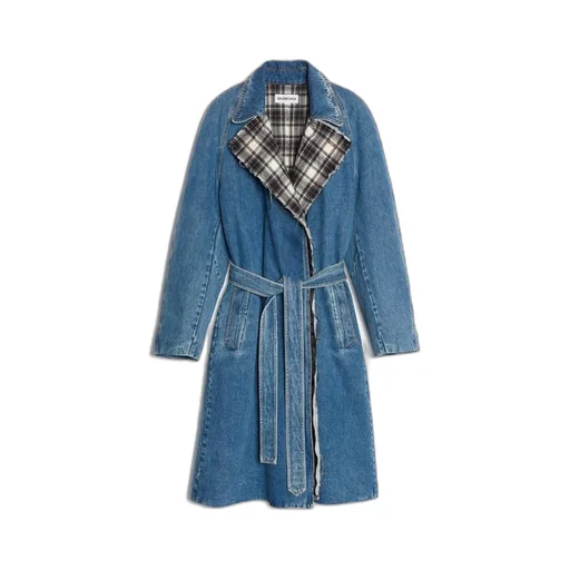 Park Sandora's Same Plaid Padded Denim Windbreaker