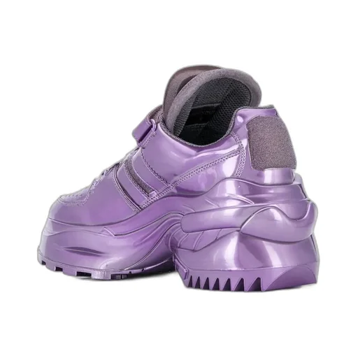 Purple Platform Lace-Up Sneakers