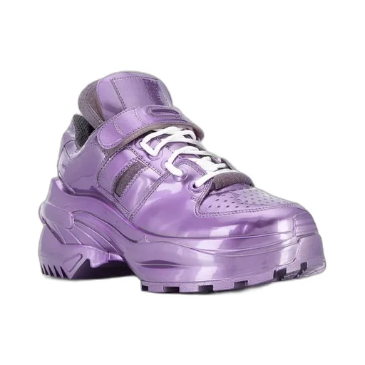 Purple Platform Lace-Up Sneakers