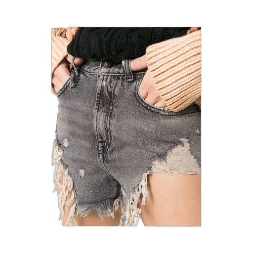 Imitation Old Denim Shorts