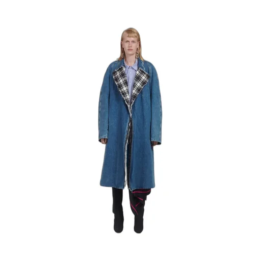 Park Sandora's Same Plaid Padded Denim Windbreaker