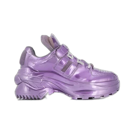 Purple Platform Lace-Up Sneakers