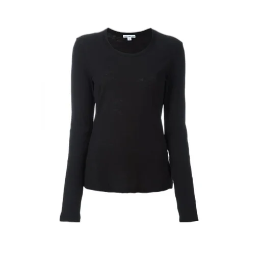 James Perse Long-Sleeved Crewneck Sheer Slub T-Shirt