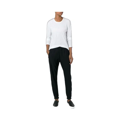 James Perse Long-Sleeved Crewneck Sheer Slub T-Shirt