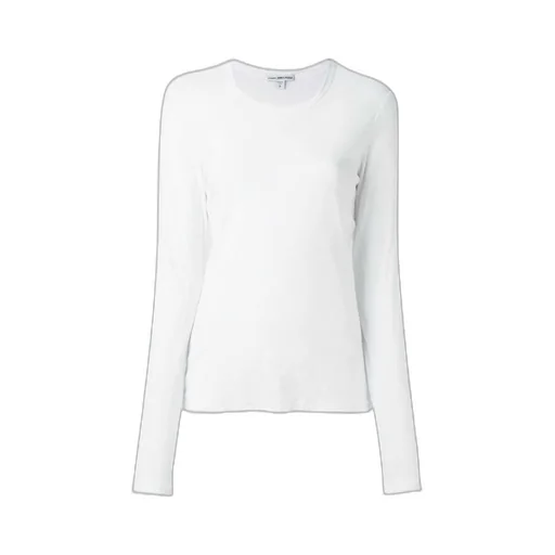James Perse Long-Sleeved Crewneck Sheer Slub T-Shirt