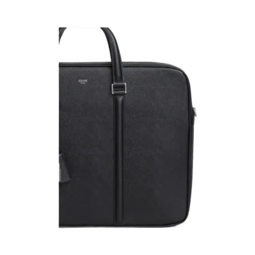 Black Medium Grain Logo Briefcase
