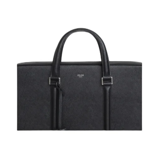 Black Medium Grain Logo Briefcase