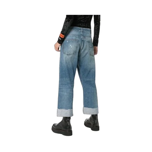 Middle Waist Loose Cross Cut Jeans