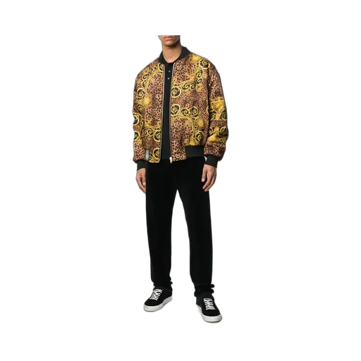 Leopard Zipper Baseball Jacket