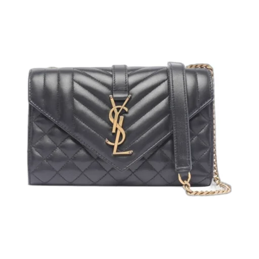 Saint Laurent Envelope Logo Plaque Medium Shoulder Bag