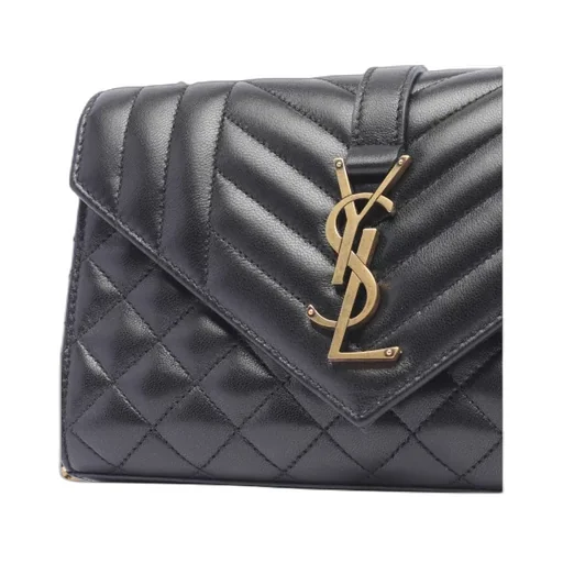 Saint Laurent Envelope Logo Plaque Medium Shoulder Bag