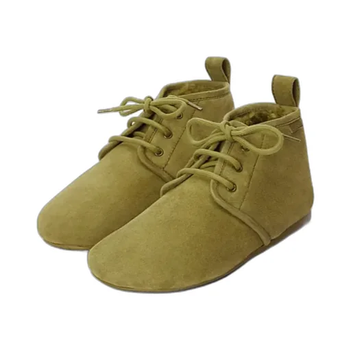 Lago Lace-Up Bootie In Suede And Shearling