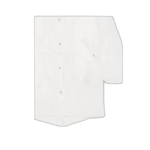 White Semi-Transparent Casual Jacket