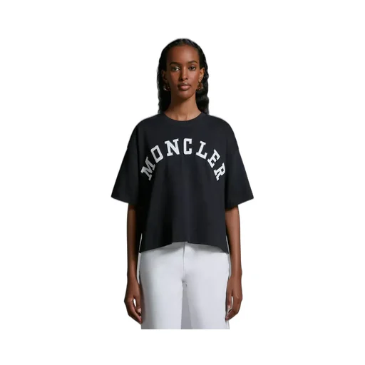 Moncler Logo Printed Cropped T-Shirt