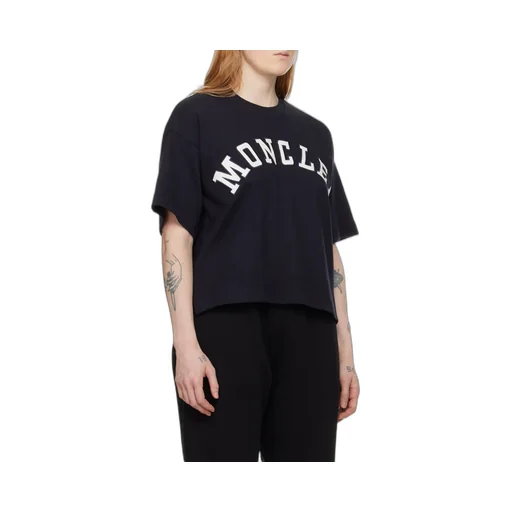 Moncler Logo Printed Cropped T-Shirt