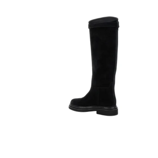 Dolce & Gabbana Logo Plaque Round Toe Boots