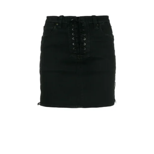 Straddle Denim Skirt