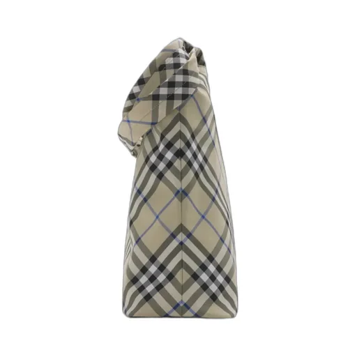 Burberry Equestrian Knight-Embroidered Checked Tote Bag