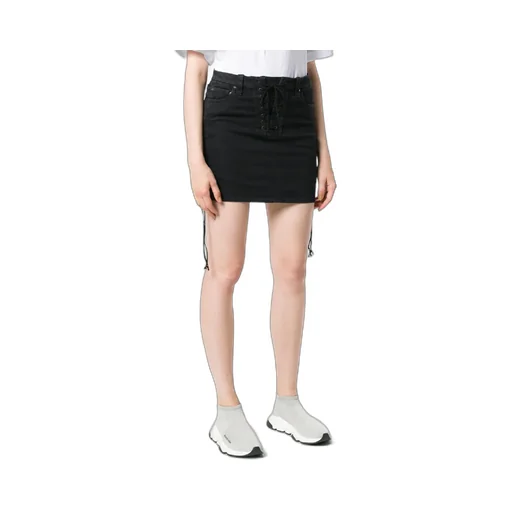 Straddle Denim Skirt