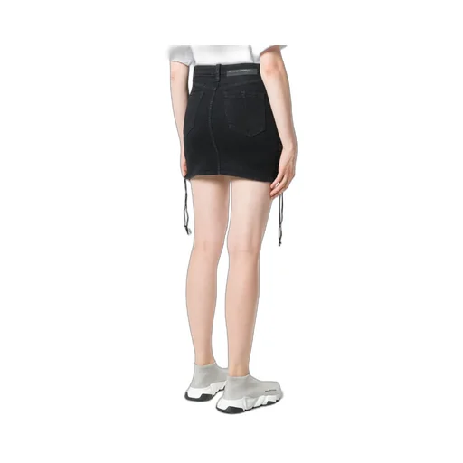Straddle Denim Skirt