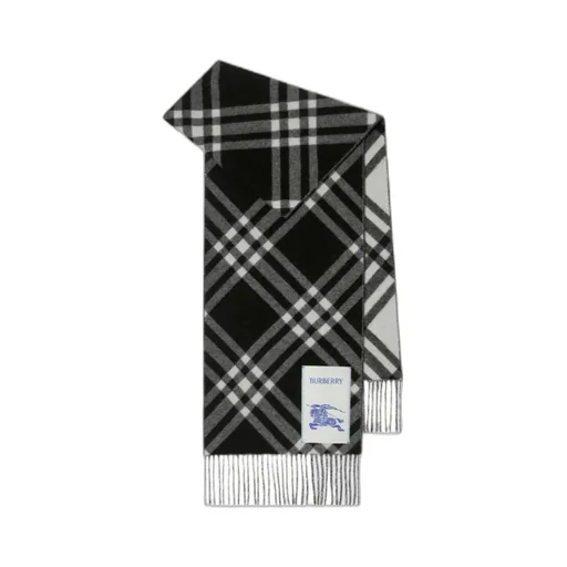 Burberry Checked Fringed-Edge Scarf