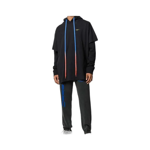 Graffiti Logo Printed Hooded Sweater
