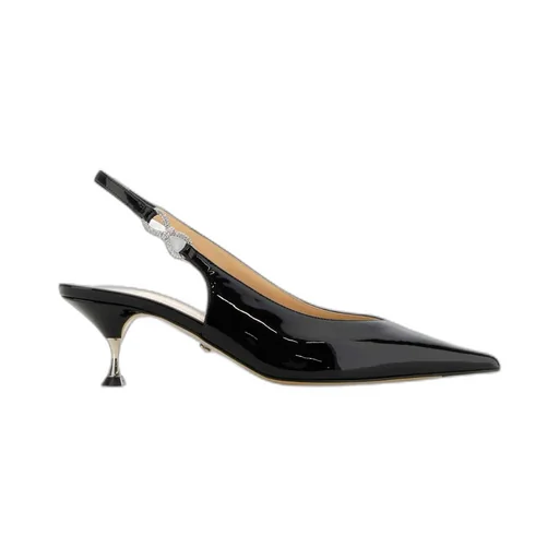60Mm Crystal-Bow Slingback Pumps