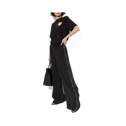Dsquared2 Zip Detailed Wide-Leg Pants