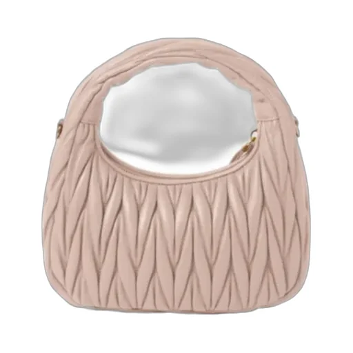 Miu Miu Wander Matelassé Logo Plaque Mini Hobo Bag