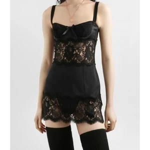 Dolce & Gabbana Lace Panelled Midi Dress
