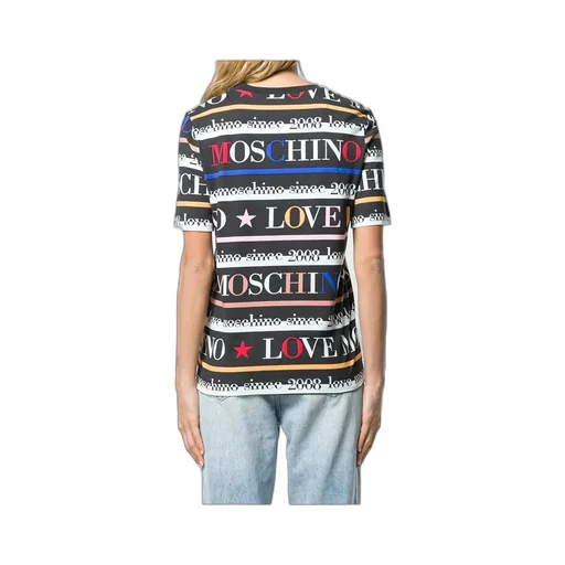 Logo Striped Printed T-Shirt