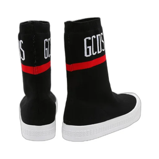 Logo Knitted High-Top Casual Sneakers