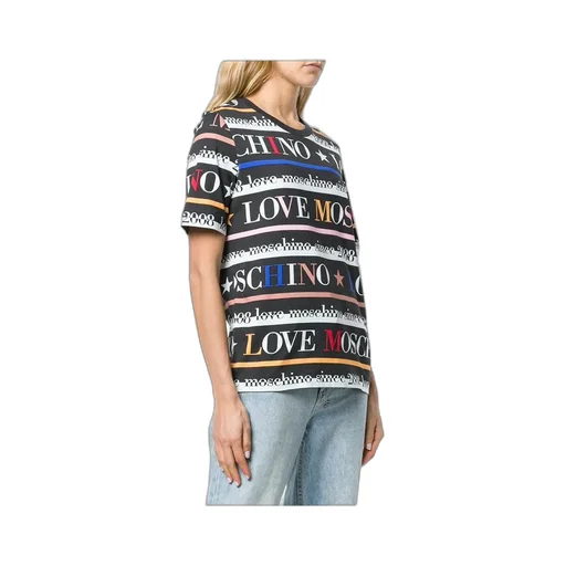 Logo Striped Printed T-Shirt