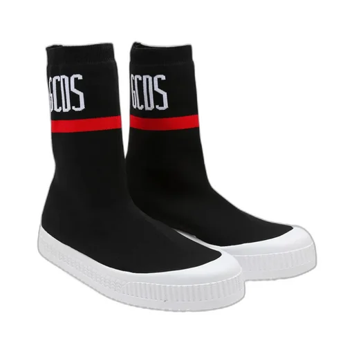 Logo Knitted High-Top Casual Sneakers